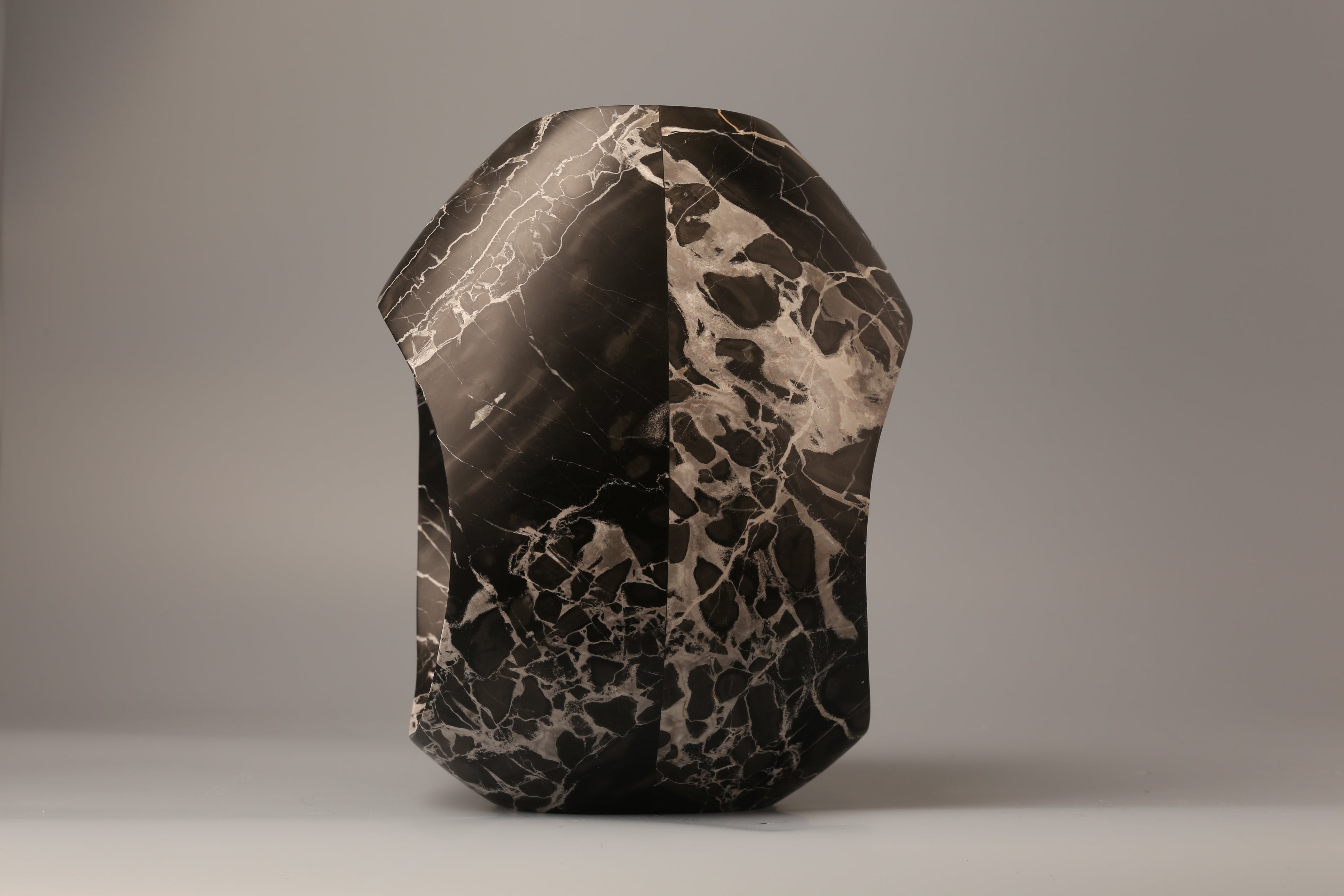 Nero Portoro Marble Sculptural Vase