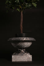 Hand-crafted Marble Planter Base or Decorative Urn