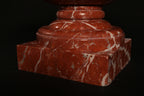 Rossa Verona Marble Decorative Urn on Pedestal Base